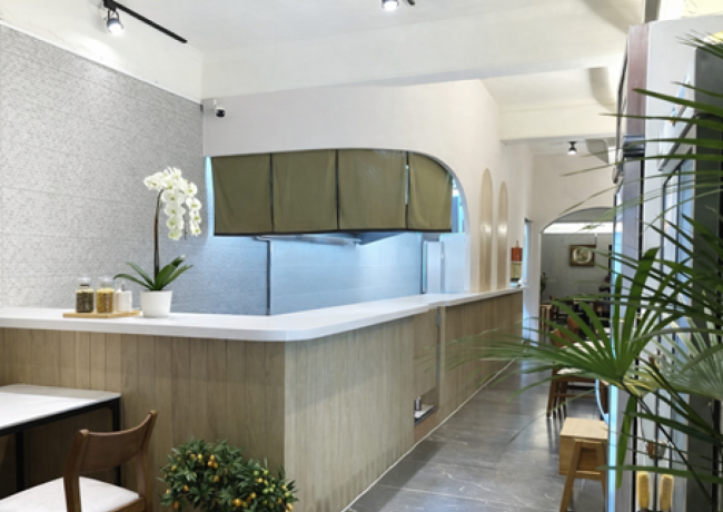 實績案例｜餐廳地坪磁磚怎麼選？用黃山石磁磚鋪陳的老派溫度，讓樸實台菜更顯細膩